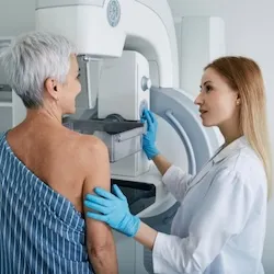 Cancer screening on elderly woman
