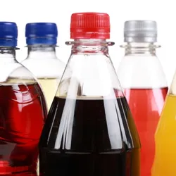 Plastic bottles of soda